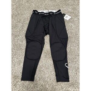 New Evoshield Compression 3/4 Sliding Tights Adult Size Small Black